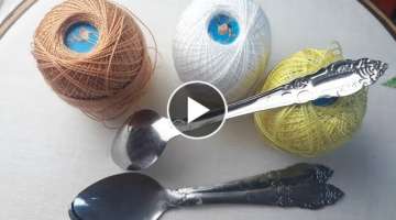 Amazing Mind blowing Trick Idea Make With Spoon Easy Stitch Design